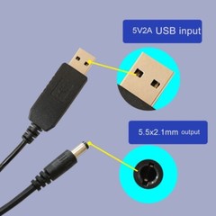 USB 5V to 4.5V DC5.5×2.1mm Power Cable for LED Lamp and Toys with 5.5×2.1mm