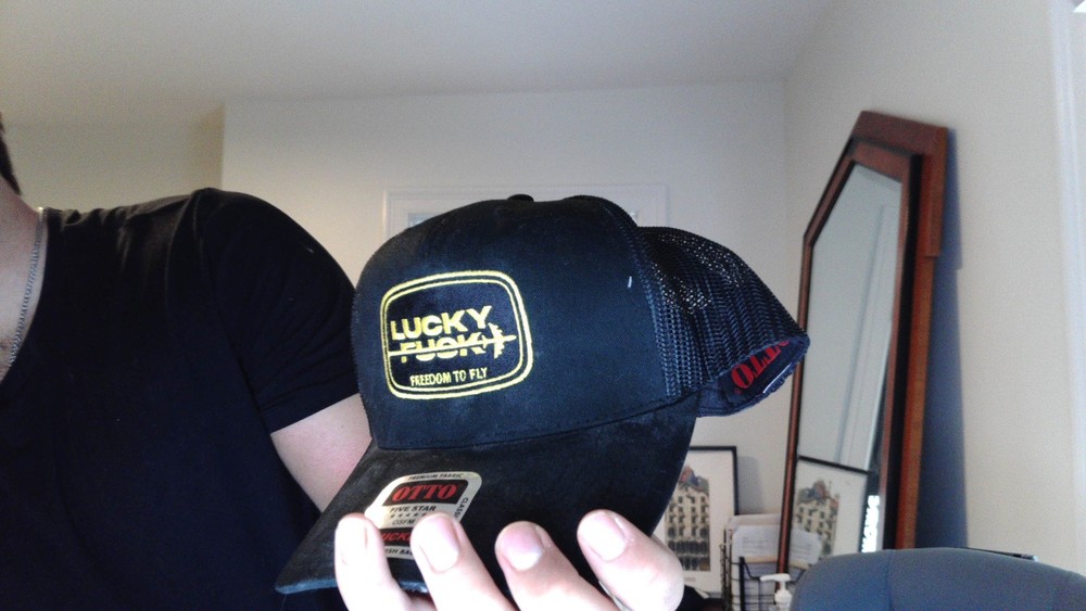 Lucky F**K ‘Freedom to Fly’ Otto Black Mesh Trucker Snapback Hat