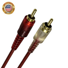 RCA Cables, 2 RCA Stereo Audio Cable – 5 Feet. | Gold-Plated | 2-Male to 2-Male