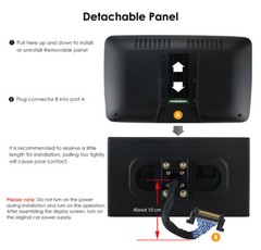 Double 2DIN Rotatable 10.1” Android 15 4+64GB Car Stereo Radio GPS Touch Screen