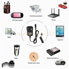 12W 3V-12V Universal AC Adapter Power Supply Wall Charger Cord for DC Charger