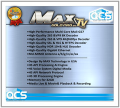 MaxTV Gold PRO 25 Max TV 4K Quad Core 64 Bit 2025-2026