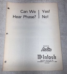 MCINTOSH CAN WE HEAR PHASE? YES NO AUDIO MAGAZINE REPRINT REVIEW OCT 1966 M534