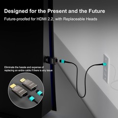 RUIPRO 8K Detachable Full Fiber Optic Armored HDMI 2.1 Cable 40FT, Ultra High…
