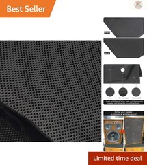Multi-Purpose Black Speaker Mesh Cloth: 55 x 20 in for Home Use & Performance