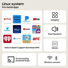 Sylvox 65″ Outdoor Digital Signage TV Waterproof IP65 fire stick WIFI 1000 nits