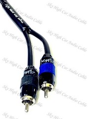 Sky High Car Audio 9 ft 2 Channel PREMIUM RCA Cable Nylon Copper Braided 3 M
