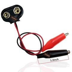 9V Battery Snap with Alligator Clips, 20Pcs 9 Volts Battery Clip to Dual Alli…