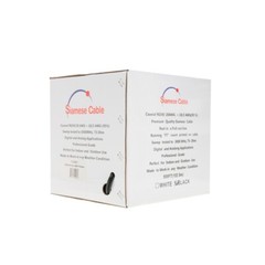 RG59 Siamese Coaxial Cable 20AWG 18/2 CCTV Security Camera Bulk Wire Black 500FT