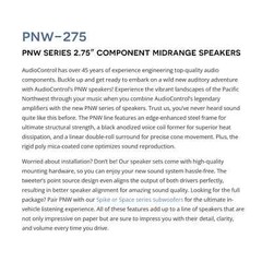AudioControl PNW-275 2.75″ Component Midrange Speakers PNW Series High-Fidelity