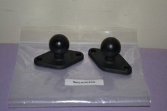 Lot of Two RAM Mount RAM-B-238U Aluminum 1” Ball With Diamond Plate ~~ New
