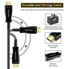 Fiber Optic HDMI Cable 2.1 8K@120Hz HDR, ARC, HDCP2.2, 3D 48Gbps 4:4:4/4:2:2 Lot
