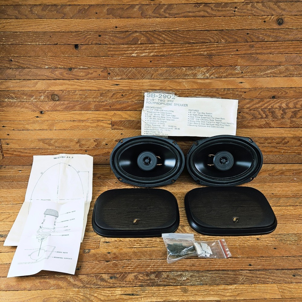VTG NOS Old School Car Audio Sansui SB-2902 6 x 9 Polypropylene 2 Way Speaker