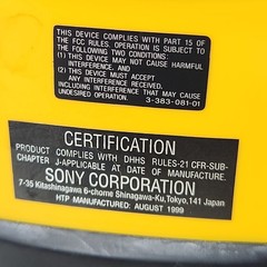 Sony CFD-980 ESP Sports Water Resistant Boombox CD Cassette AM/FM Yellow TESTED