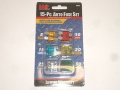 MPJ 30345FU 15PC ATC BLADE AUTO TRUCK BOAT FUSE SET 5, 10, 15, 20, 25, & 30AMP