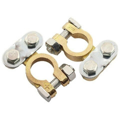 1 Pair 12V Battery Terminal Connectors Brass Alloy Car Clamp Set – NEW