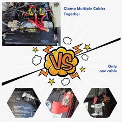 1 Pair Car Audio Battery Terminals, 4/6 Way 0/2/4/8 Gauge Top Post Connectors,