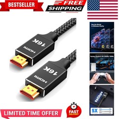 96Gbps HDMI Cable 2.2 6.6ft, 16K@60Hz, 8K@120Hz, 4K@240Hz, High Speed Cord fo…