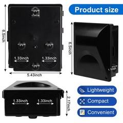 60 Amp AC Disconnect Box Outdoor Plastic, 120/240VAC Non-Fuse Pull Out Switch…