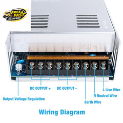 12V 50A 600W Universal Power Supply AC 110V/220V to DC 12V Regulated Switching