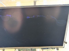 AMPD 13” LED FHD Clear Prison TV SLTV 1320AP HDMI Retro Monitor *Cracked Screen*