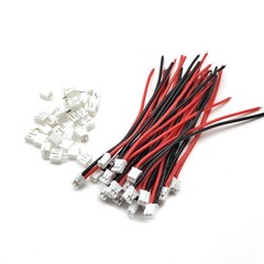 20 Sets Mini Micro JST-PH 2.0mm 2 Pin Male Connector with 10cm Silicone Wire