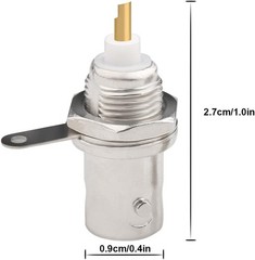 BNC Female Jack Bulkhead Mount Solder Cup RF Connector 50 Ohm – 1/2/5/10 Packs