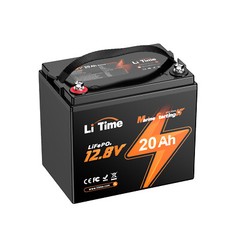 LiTime 12V 20Ah Starting LiFePO4 Battery For Outboard Motor Riding Lawn Mower