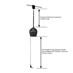 XHDATA AN-80 Shortwave Reel Antenna Black FM/SW External Whip to Improve Sign US