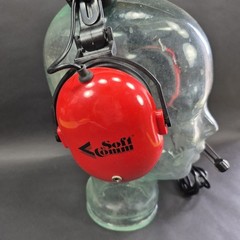 SoftComm Aviation Electronics Headset Child Size Red Volume Adjustment Tested