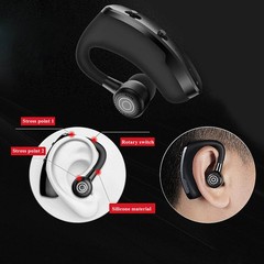 Bluetooth5.2 Earpiece Wireless Headset Driving Trucker Earbuds Noise Cancelling-