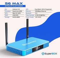Superbox S6 Max Smart TV Box Android Streaming Media Player