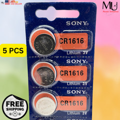5X SONY CR1616 LITHIUM BATTERIES 3V /DL166 ECR1616 BR1616 Expire Date Year 2032