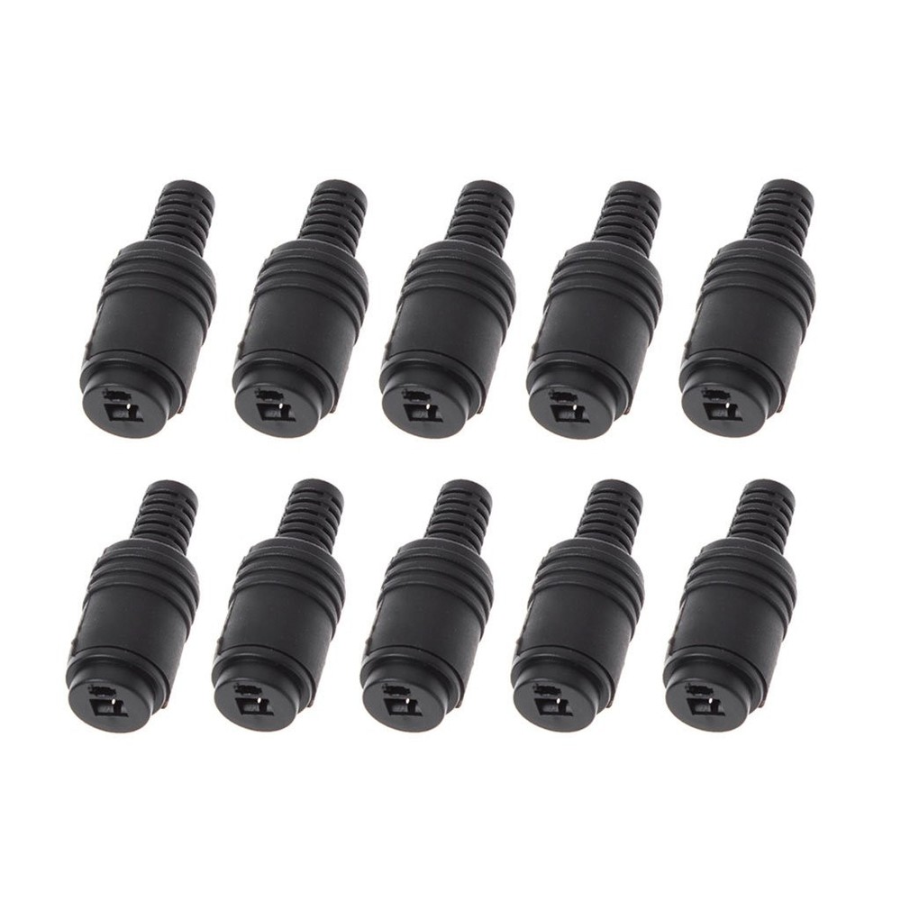 MinnowXY 10 Pcs 2 Pin DIN Speaker Plug 2-Pin app.40mm/1.57in, Black+sliver