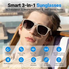 Phone Glasses Smart Bluetooth Sunglasses Headphones Polarized Music Headset 2PCS