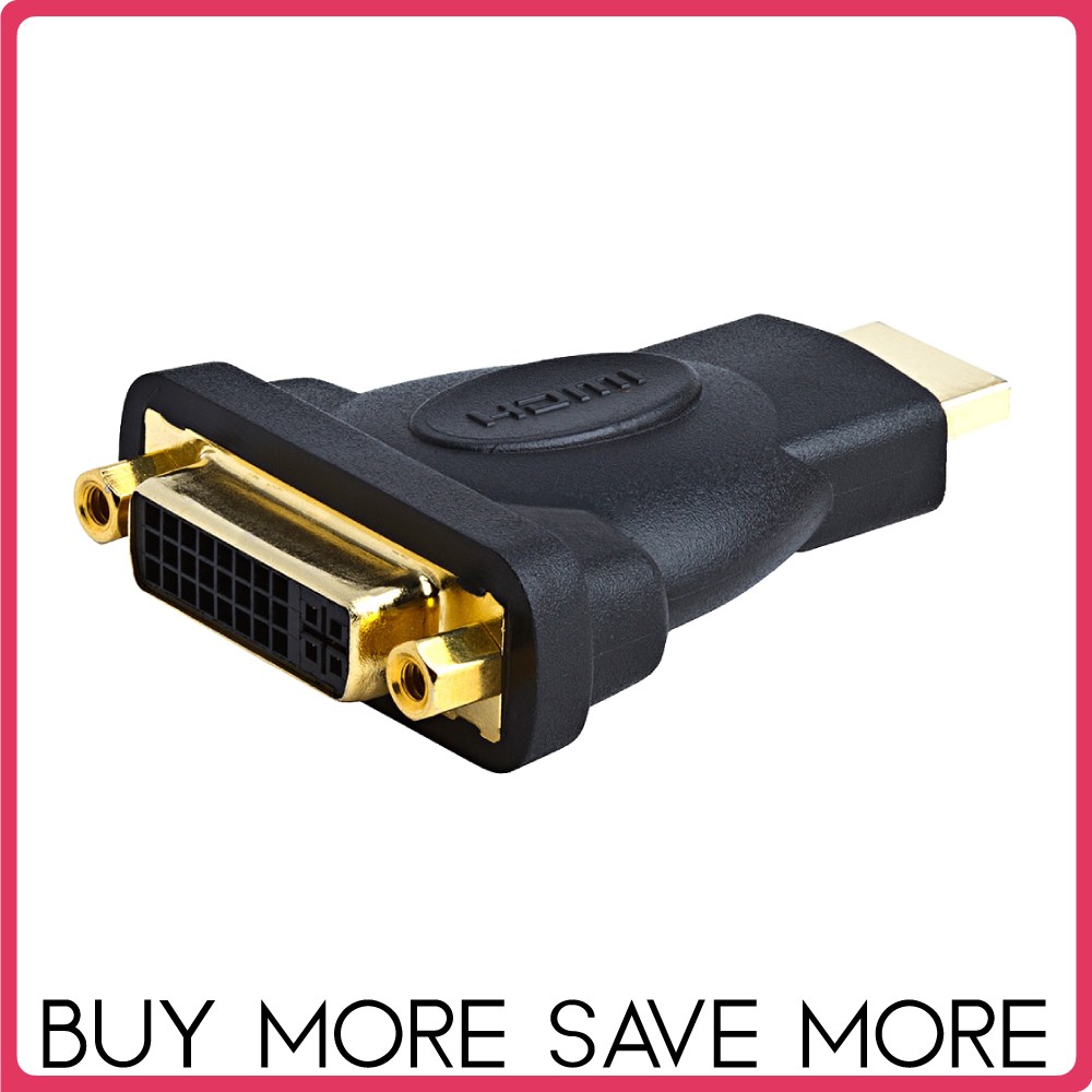 HDMI Male to DVI-D Female Adapter Gold Plated Video Converter Monitor TV PC