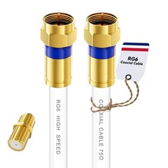 Coaxial Cable 3ft/6ft/10ft/15ft/25ft/50ft/60ft/75ft/100ft, RG6 Coax Cable Ext…