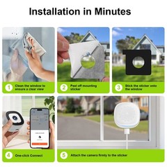 2K Window Camera WIFI Security Camera Color Night Vision Ai Detection 5GHz WiFi