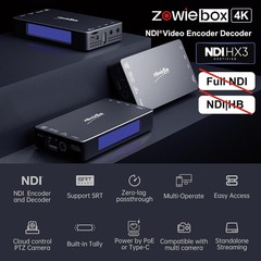 4K HDMI Video Encoder/Decoder, ZowieBox, Native NDI HX3 (Certified) Converter/Pl