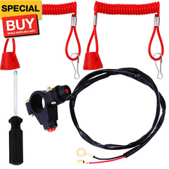 7/8″ 22mm Handlebar 2 Wire Tether Kill Switch Replacement for 110cc 125cc Taotao