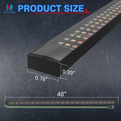 Waterproof 48″ Triple Row 360 LED Tailgate Strip Light Bar Tube for Pickup Truck