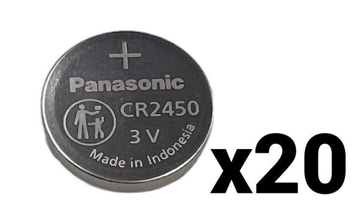 20 NEW BULK PANASONIC CR2450 CR 2450 3v Lithium Battery Batteries EXP 2032