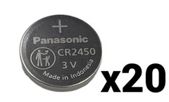 20 NEW BULK PANASONIC CR2450 CR 2450 3v Lithium Battery Batteries EXP 2032