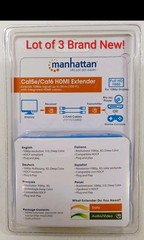 Lot Of 3 Manhattan Cat5e/Cat6 HDMI Extender 207836 100ft over 2 Cables Brand New