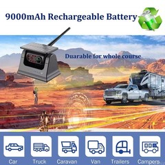 10.1″ Wireless Monitor DVR 4x Solar Magnet Standby Backup Camera For Trailer RV