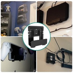 appacare Cable Box Mount, Modem Mount,Adjustable Wall Mount for 1 pcs, Black
