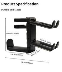 3-in-1 PC Gaming Headphone Headset Earphone Stand Hook Hanger Holder Under Desk