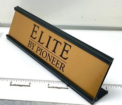 Pioneer Elite Component Stereo Desk Sign – Custom Gold Aluminum