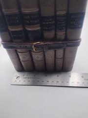 CD Hide Dummy Book Co. CD Storage Stash Faux Books Hand Painted Tan Black