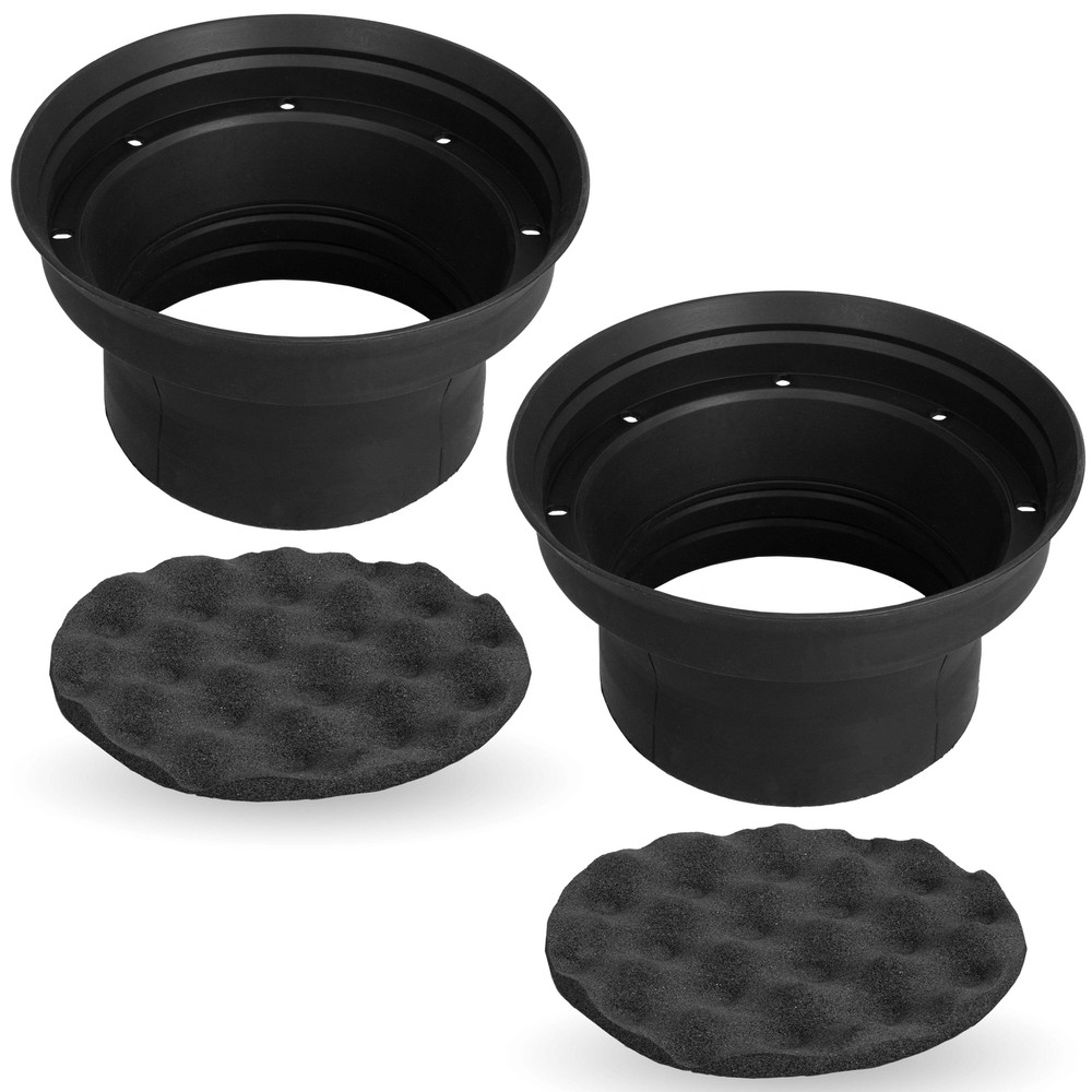 XBAF65 2 Piece 6.5″ Silicone Rubber Speaker Baffles with Self Adhesive Foam Pad